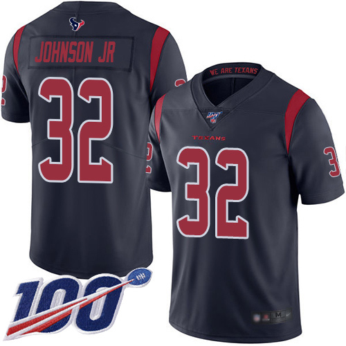 Houston Texans Limited Navy Blue Men Lonnie Johnson Jersey NFL Football 32 100th Season Rush Vapor Untouchable